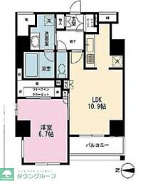 シティインデックス千代田秋葉原 1LDKの間取図画像