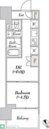 ウエリスアーバン水天宮前 1DKの間取図画像