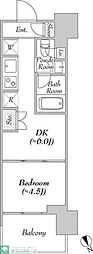 ウエリスアーバン水天宮前 1DKの間取図画像