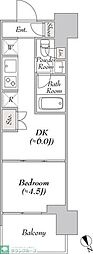 ウエリスアーバン水天宮前 1DKの間取図画像