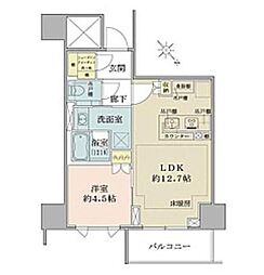 ザ・パークハウス千代田麹町 1LDKの間取図画像