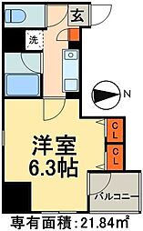 サンテミリオン東日本橋駅前 1Kの間取図画像