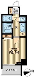 HF早稲田レジデンス2 1Kの間取図画像