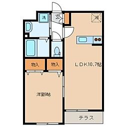 ツインテラス春日2 1LDKの間取図画像