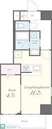 ラグラシア四谷 1LDKの間取図画像