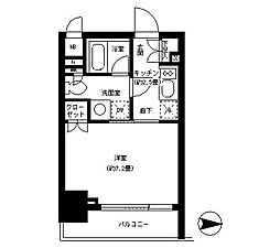 パークキューブ神田 1Kの間取図画像
