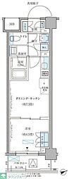 パークアクシス文京本郷 1DKの間取図画像