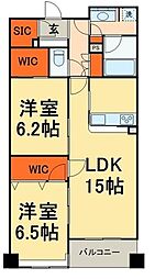 KDXレジデンス日本橋水天宮 2LDKの間取図画像