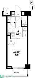 CLASSYOTSUYA 1Kの間取図画像