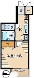 ヴィーダ御茶ノ水 1Kの間取図画像