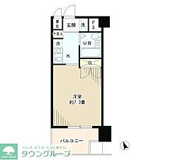 フォレスタ御苑前 1Kの間取図画像