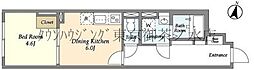 COMFORIA本駒込一丁目 1DKの間取図画像