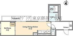 COMFORIA本駒込一丁目 1LDKの間取図画像
