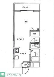 ライオンズマンション飯田橋 ワンルームの間取図画像