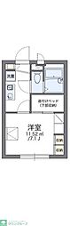 レオパレス豊藤2 1Kの間取図画像