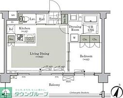 ParkCube西ヶ原STAGE 1LDKの間取図画像
