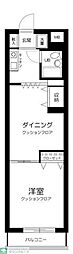 コスモ千駄木 1DKの間取図画像