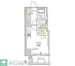 パークアクシス秋葉原イースト ワンルームの間取図画像