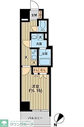 日本橋ファーストレジデンス 1Kの間取図画像