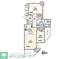 アトラス亀戸レジデンス 2LDKの間取図画像