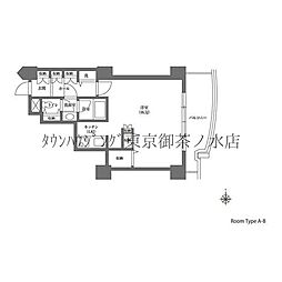文京グリーンコートビュータワー本駒込B棟 1Kの間取図画像