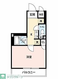 プレール御茶ノ水 1Kの間取図画像