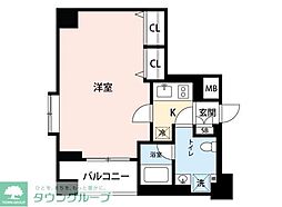 プレール・ドゥーク秋葉原 1Kの間取図画像