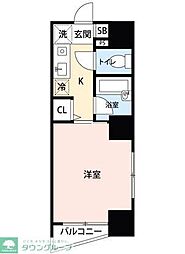 コウラルマンション 1Kの間取図画像