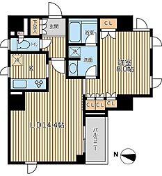 CITYSPIRE半蔵門 1LDKの間取図画像