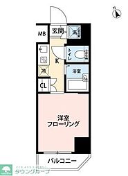 ルーブル神楽坂 1Kの間取図画像