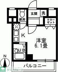 フェルゼ・エフ ワンルームの間取図画像