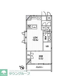 ELSTANZA文京千駄木 1LDKの間取図画像