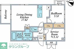 CALM大塚 1SLDKの間取図画像