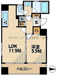 ジュイール文京白山 1LDKの間取図画像
