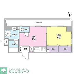 那須ハイライズ 1DKの間取図画像