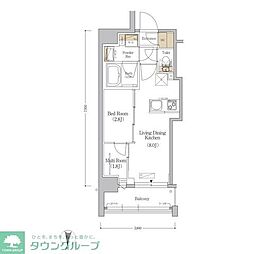URBANEX市谷本村町 1SLDKの間取図画像