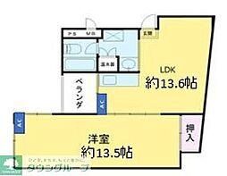イヌイハイム市谷 1LDKの間取図画像
