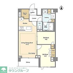 LIBRGRANT四谷三丁目 2LDKの間取図画像