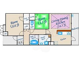 間取図画像 2LDK