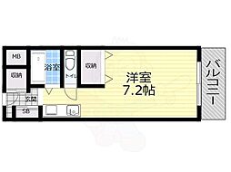 アクセス・コート箕面 1Kの間取図画像