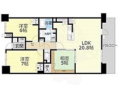 千里桃山台ヒルサイドテラス 6階/-