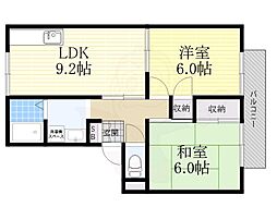 フレグランスA 2LDKの間取図画像