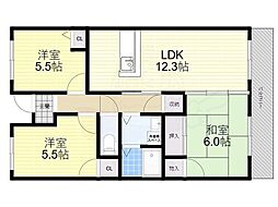 ヴェルドミール桃山台 3LDKの間取図画像