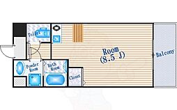 ブロード千里中央 1Kの間取図画像