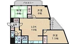 レスカーラ緑地公園 3LDKの間取図画像