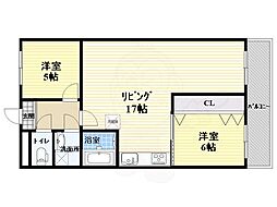 セントラルコート 2LDKの間取図画像