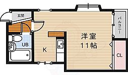 ストークハイツ木村 1DKの間取図画像