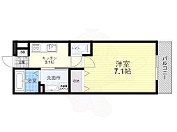サンシャリテ向丘 1Kの間取図画像