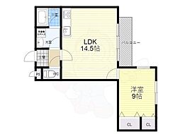 セントラルコート3 1LDKの間取図画像