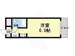 シティパレスミナミセンリ 1Kの間取図画像